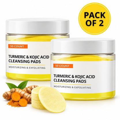 Kojic Acid and Turmeric Cleansing Pads - Buy 1 Get 1 Free  (100 pads)