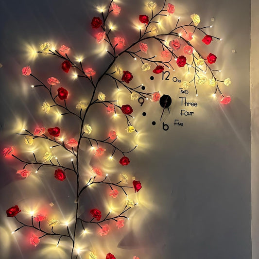 USB Powered LED Flower Vine String Lights with Remote Control