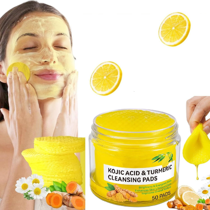 Kojic Acid and Turmeric Cleansing Pads - Buy 1 Get 1 Free  (100 pads)