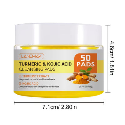 Kojic Acid and Turmeric Cleansing Pads - Buy 1 Get 1 Free  (100 pads)