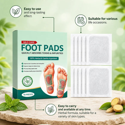 100% Herbal & Gentle Ingredient Detox Foot Pads (BUY 10 GET 10 FREE Pack of 20) (Copy)