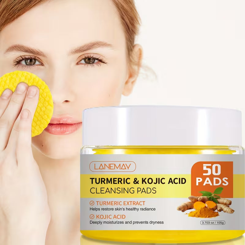 Kojic Acid and Turmeric Cleansing Pads - Buy 1 Get 1 Free  (100 pads)
