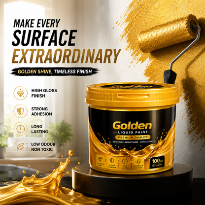 Golden Liquid Paint Tub ( Buy 1 Get 1 Free )