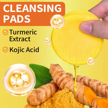 Kojic Acid and Turmeric Cleansing Pads - Buy 1 Get 1 Free  (100 pads)