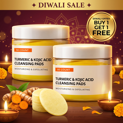 Kojic Acid and Turmeric Cleansing Pads - Buy 1 Get 1 Free  (100 pads)